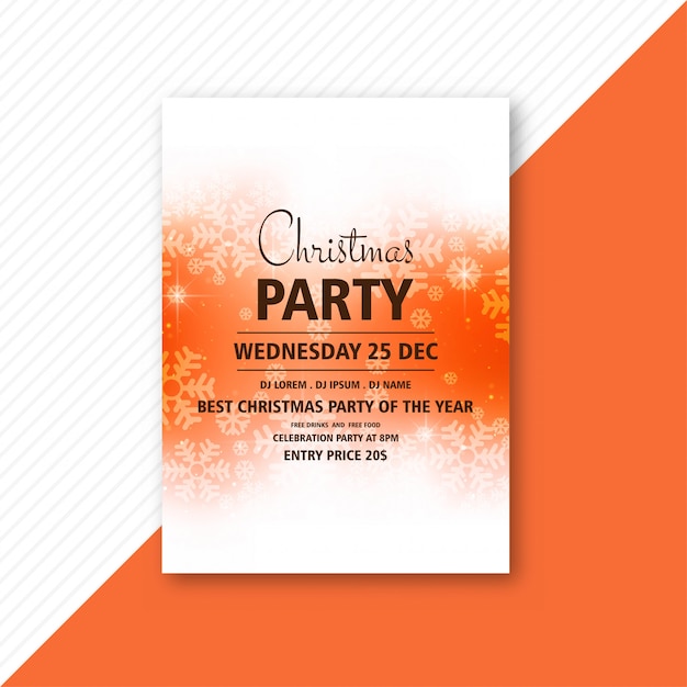 Elegant christmas party flyer temeplate