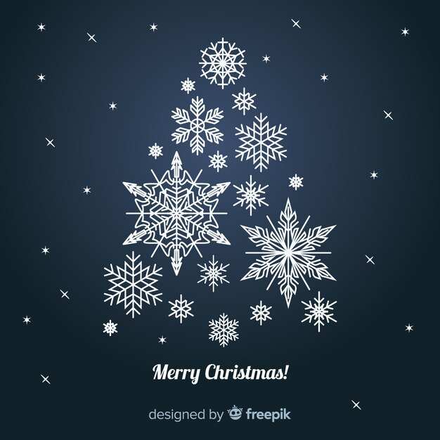 Elegant christmas tree background made of ornaments