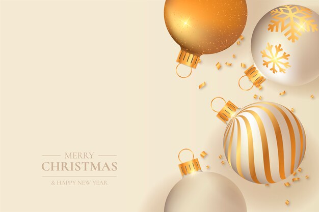 Elegant Christmas with Golden Balls