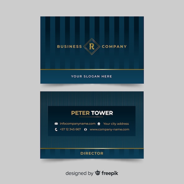 Free vector elegant classic business card template