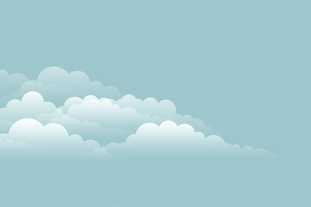 青い空のデザインのエレガントな雲の背景