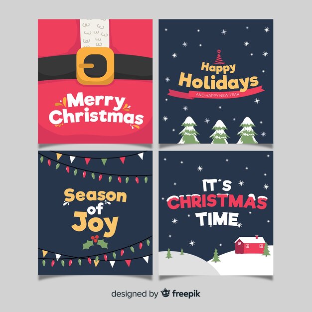 Elegant collection of christmas greeting cards