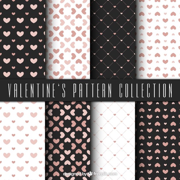 Elegant collection of valentine patterns