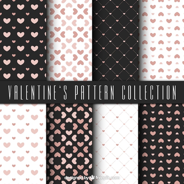 발렌타인 패턴의 우아한 컬렉션