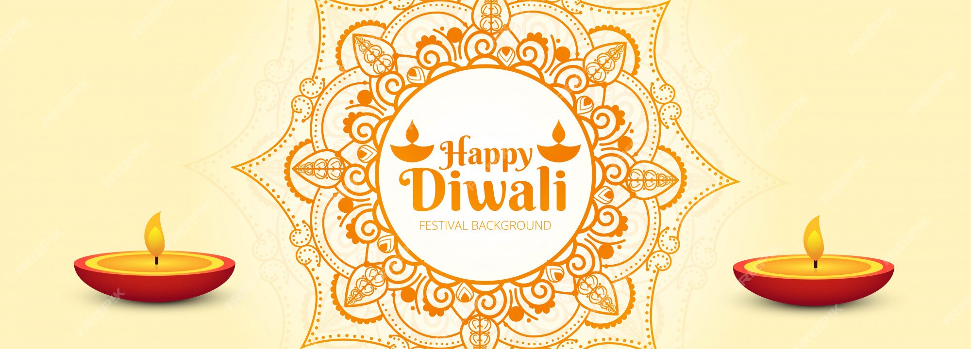 Free Vector | Elegant colorful happy diwali card festival banner