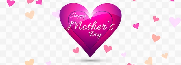 Free vector elegant colorful heart mother's day background