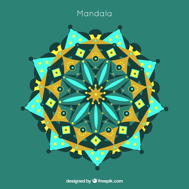 Vettore gratuito elegante sfondo colorato mandala