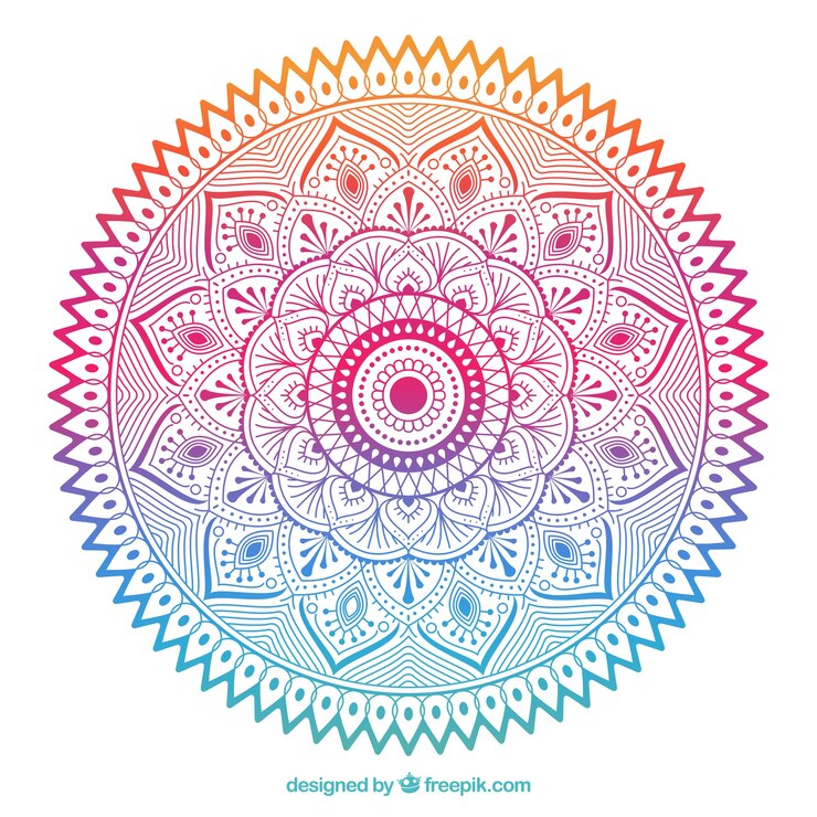 Free Vector elegant colorful mandala background