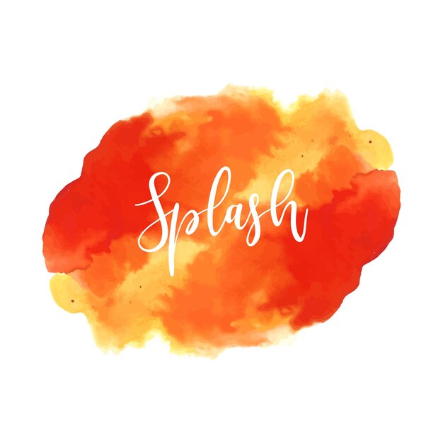 Elegant colorful splash watercolor design