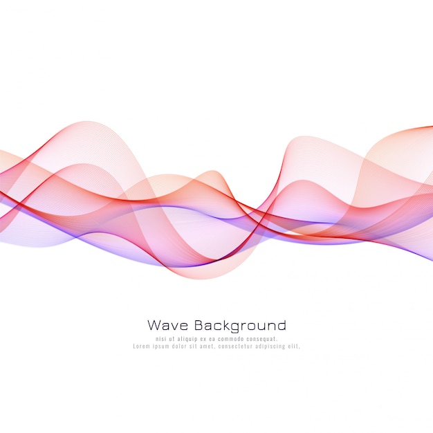 Free vector elegant colorful wave background