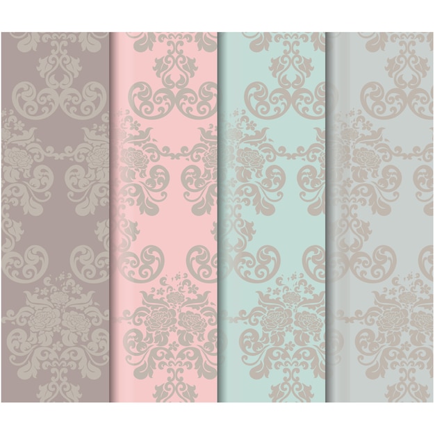 Vettore gratuito colori eleganti pattern background collection