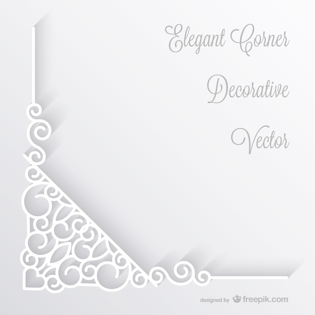 Free vector elegant corner decoration