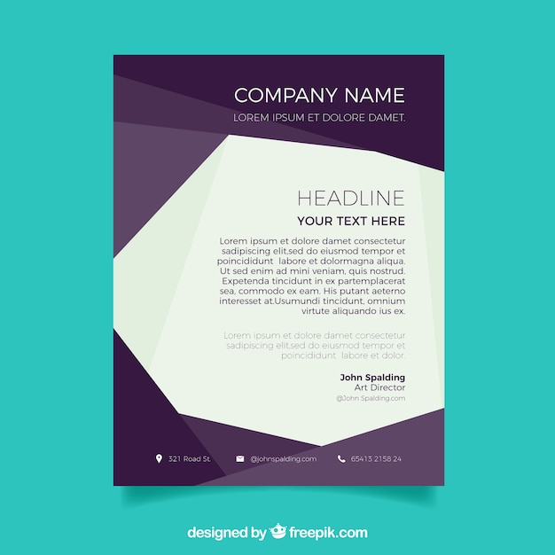 Free vector elegant corporate abstract letterhead template