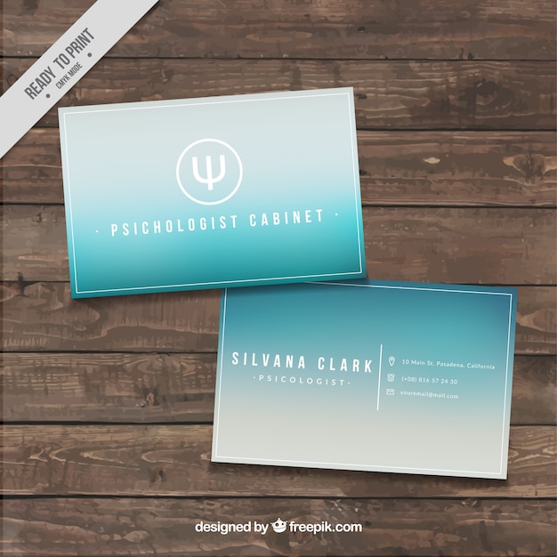 Free vector elegant corporate blue card