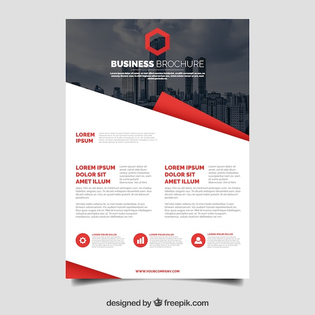 Free vector elegant corporate brochure