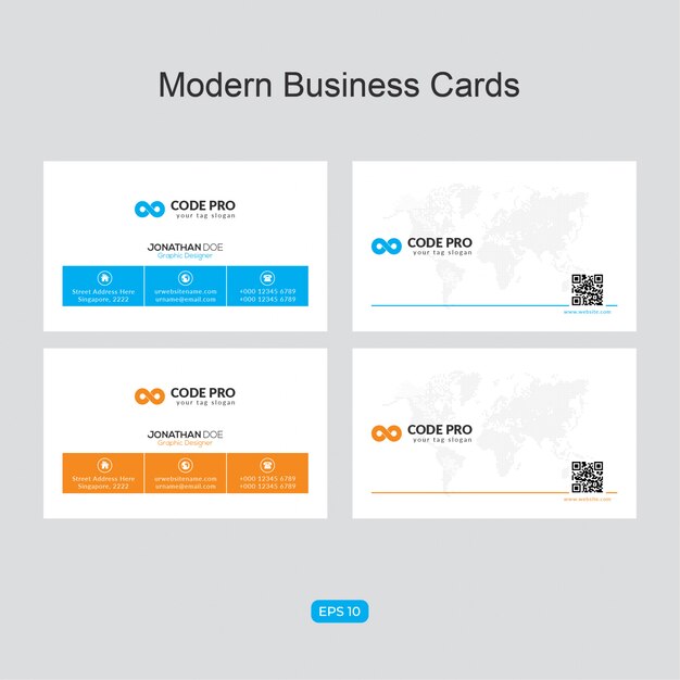 Free vector elegant corporate card