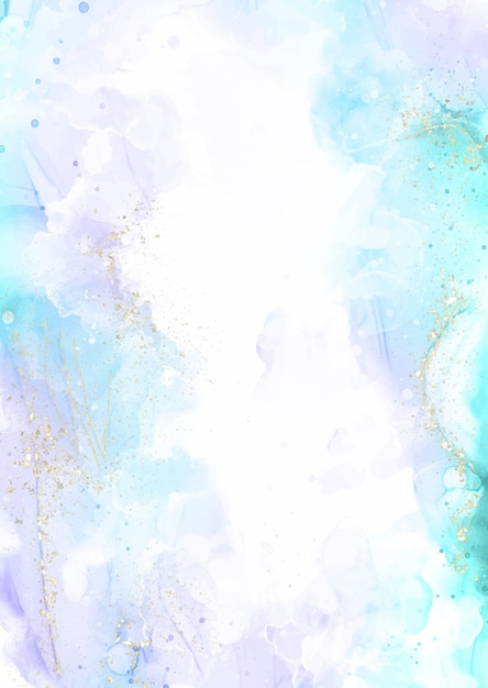 Free vector elegant cover with hand painted alcohol ink design