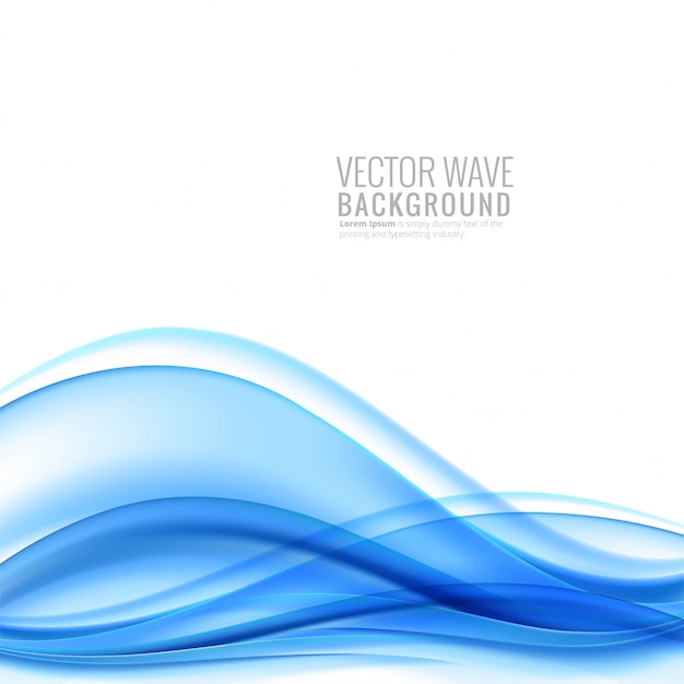 Elegant creative blue wave  