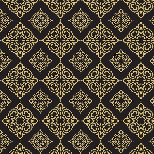 Free vector elegant damask style pattern design