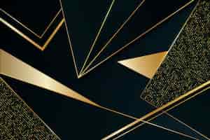 Бесплатное векторное изображение Элегантный темный фон с золотыми деталями