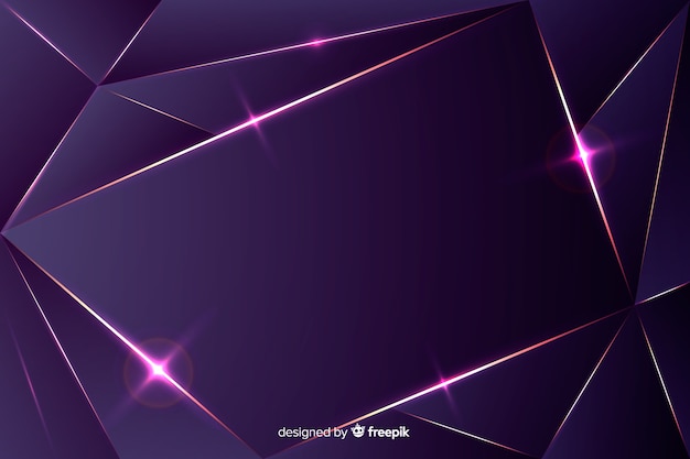 Бесплатное векторное изображение Элегантный темный фон с многоугольниками
