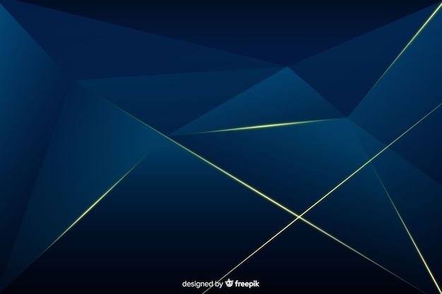 Бесплатное векторное изображение Элегантный темный фон с многоугольниками