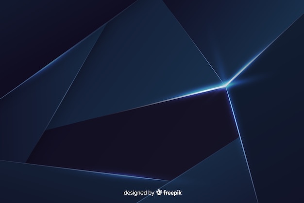 Elegant dark blue polygonal background