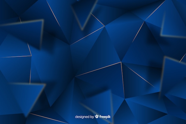 Elegant dark blue polygonal background