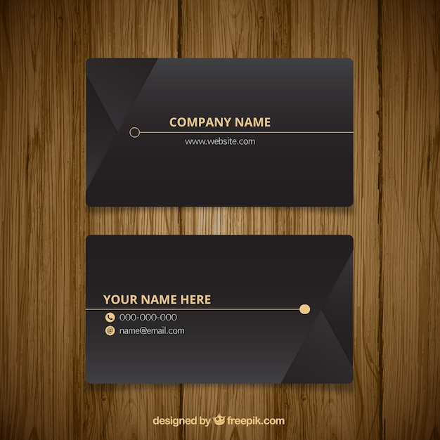 Free vector elegant dark business card