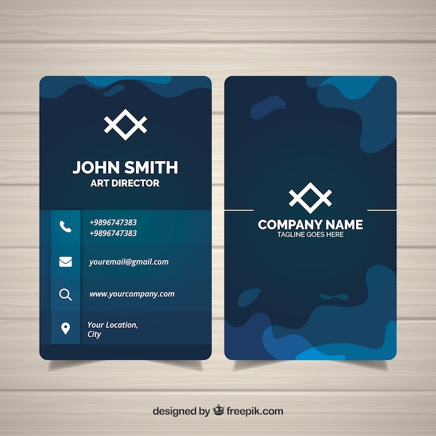 Free vector elegant dark business card