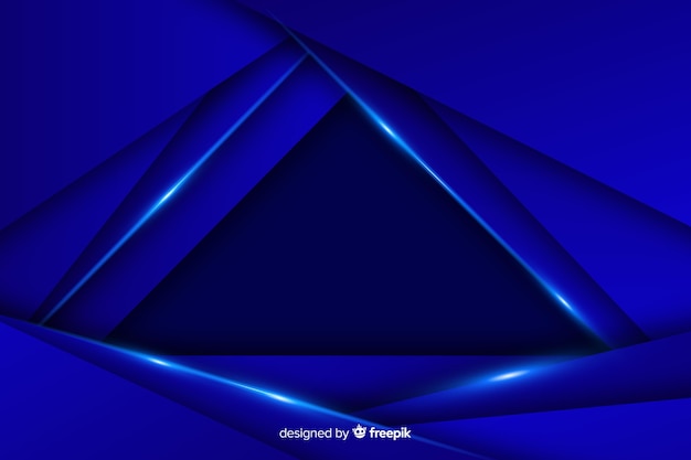 Elegant dark polygonal background on blue