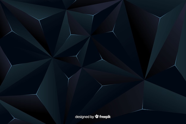 Free vector elegant dark polygonal background design