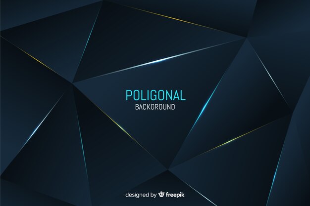 Elegant dark polygonal background design