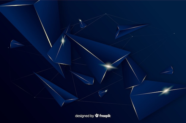 Elegant dark polygonal decorative background