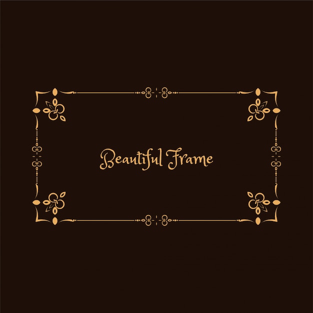 Elegant decorative floral frame design