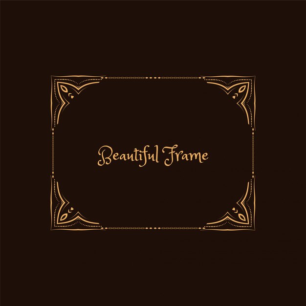 Elegant decorative floral frame design