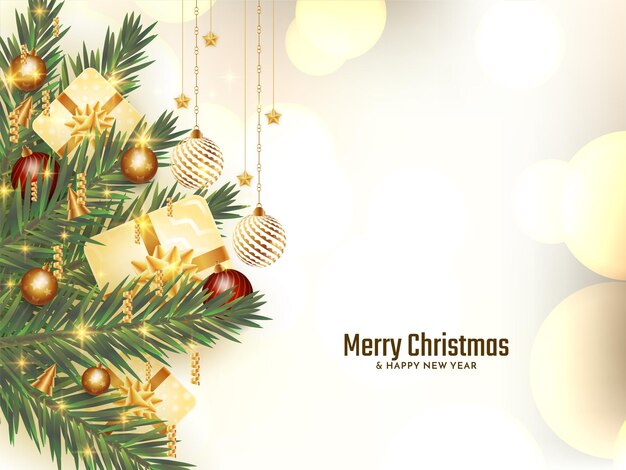 Elegant decorative Merry Christmas celebration festival background vector