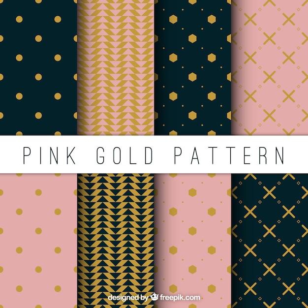 Free vector elegant decorative patterns set