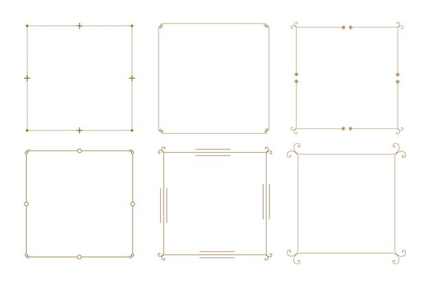 Элегантные декоративные старинные рамки бордюров набор из шести