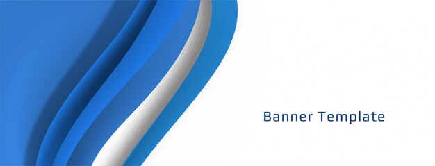 Elegant decorative wave banner design