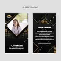 Free vector elegant design of car rental business id card