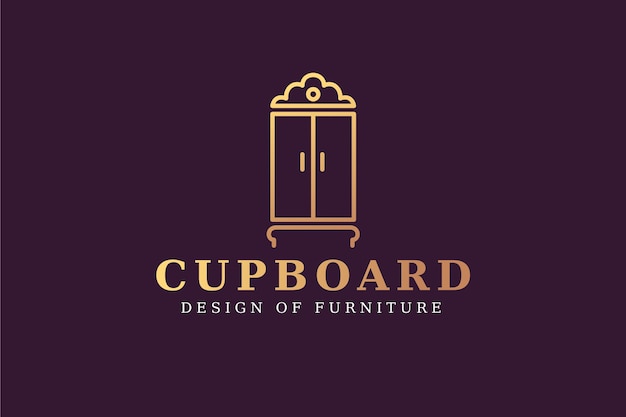 Free vector elegant design logo for furniture company