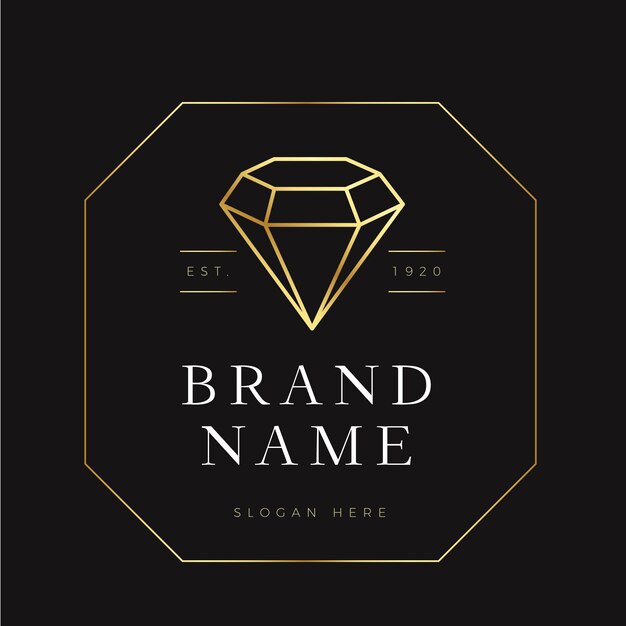 Elegant diamond logo theme