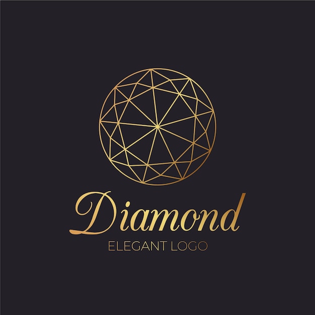 エレガントなダイヤモンドのロゴ