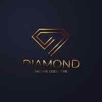 Vettore gratuito elegante logo a diamante