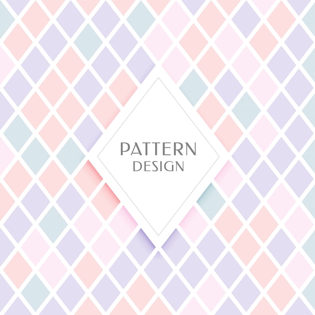 Free vector elegant diamond shape pattern in pastel colors