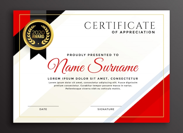 Elegant diploma certificate template design
