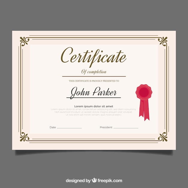 Elegant diploma template