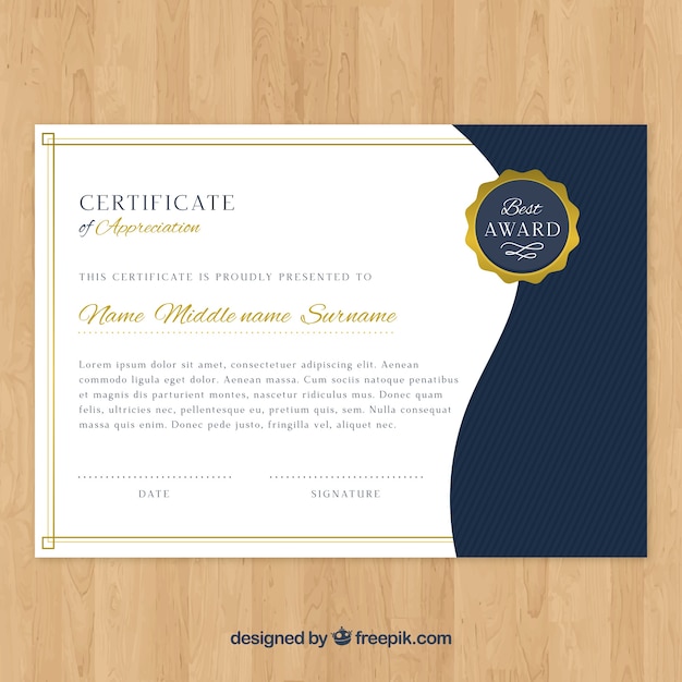 Free vector elegant diploma template