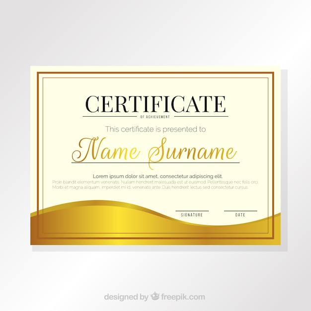 Elegant diploma template